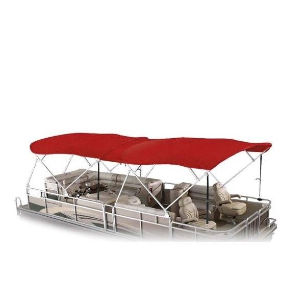 Eevelle Summerset Premium Bimini Top Kit w/ Hardware and Frame - Height 54in SS-544B96DBL-RED - main